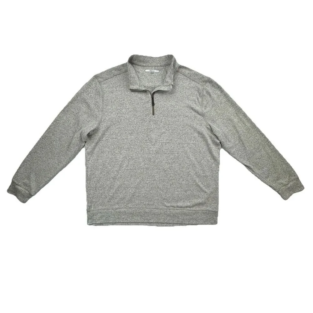 Greg Norman 1/4 Zip Pullover Mens XL Tan Golf Sweater Stretch Knit